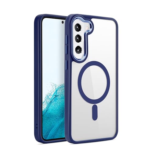 Image of iFAST Premium Back Cover Case Compatible with Galaxy S24 Ultra Soft Shokproof TPU and Hard Polycarbonate (PC) (with Camera Ring | Blue)