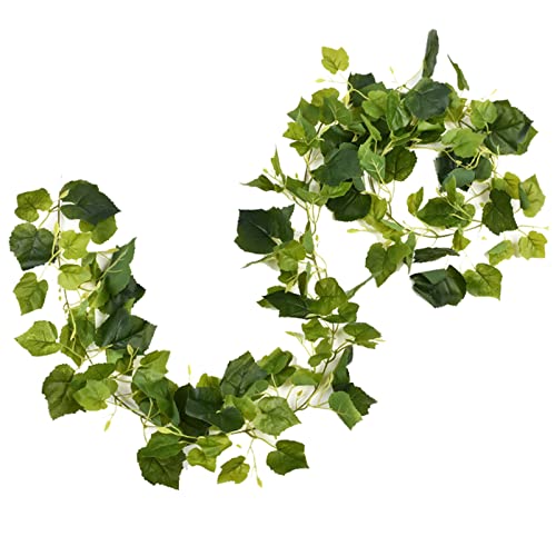 Guirlande d'eucalyptus artificiel lot de 9 fausses fleurs de rose en soie