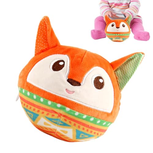 Peluche musical interactivo y pelota de peluche animal para el aprendizaje de niños pequeños
