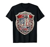 Hache de Pompier Patriotique Drapeau américain Camion héros T Shirt