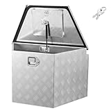 VEVOR Caja de Herramientas para Remolque de Aluminio, con Llaves y Cerradura para Autocaravana SUV Camioneta Todoterreno RV