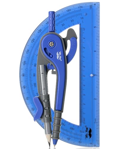 Mr. Pen- Compass and Protractor Set, Math Compass for Geometry and Drawing