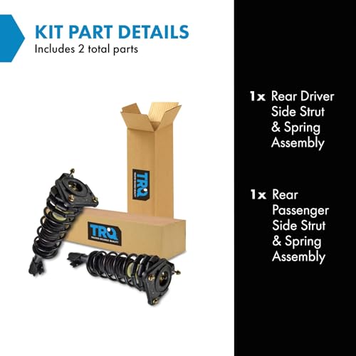Image of TRQ Rear Strut and Spring Assembly Set 2 Piece | For 1998-2005 Chevrolet Malibu 04-05 Classic 98-04 Oldsmobile Alero 98-99 Cutlass 99-05 Pontiac Grand Am