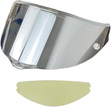 BSTOP PISTA GP RR Helmet Shield with Antifog Insert for AGV PISTA GP R, CORSA R, PISTA GP RR Visor Pinlock Ready Revo Clear Silver-day and night