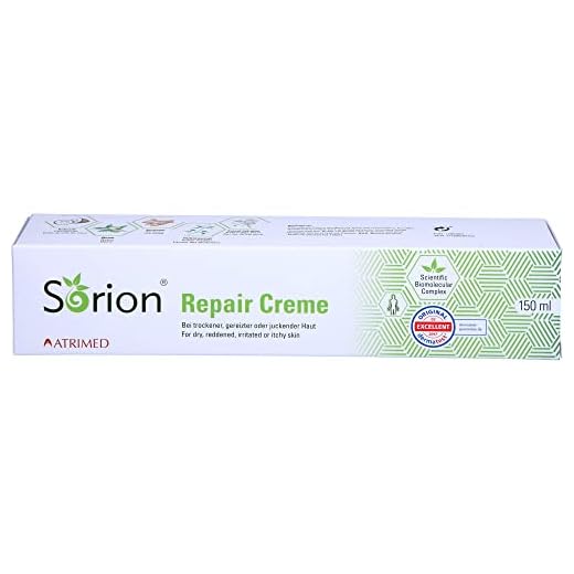 Sorion Creme – bei Schuppenflechte Neurodermitis trockener Haut und Ekzemen zur intensiven Hautpflege 150 ml