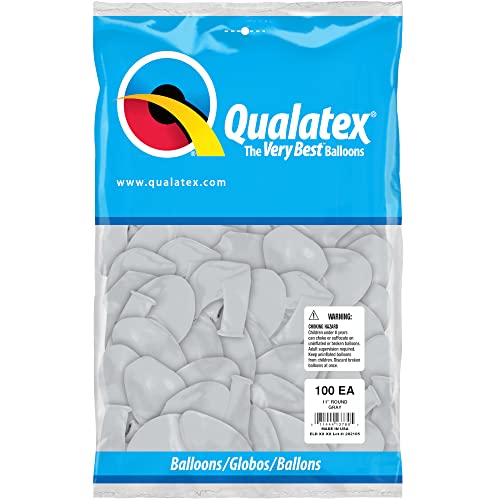 Image of Qualatex 11 inch Gray Latex Balloons (100ct) by Pioneer Balloon Company