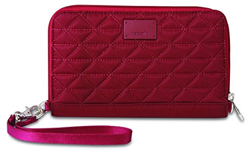 Pacsafe RFIDsafe W200 Anti-Theft RFID Blocking Travel Wallet, Cranberry Pacsafe RFIDsafe W200 Anti-Theft RFID Blocking Travel Wallet, Cranberry