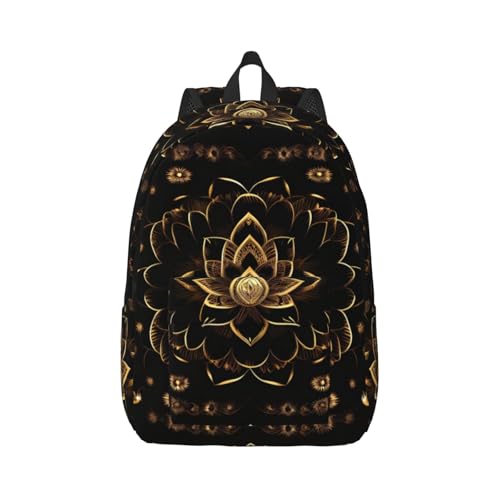 Mochila de viaje para laptop mujer con flores de loto bolsa de enfermera espaciosa