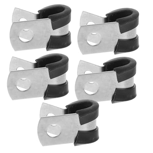 Cabilock Pcs Small Clamp Stainless Steel Hose Clamp Rubber for Wire and Cable Fastening Needs