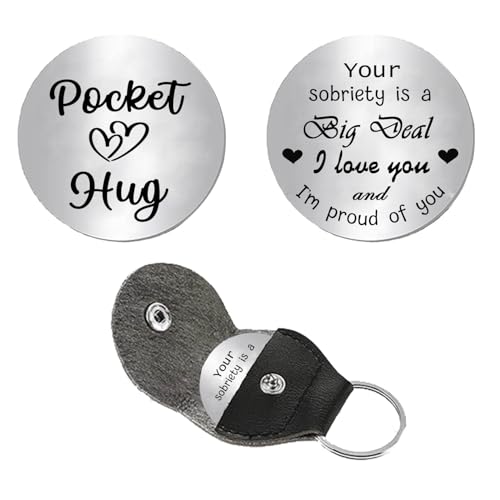 Nfyxcaz Regalos de sobriedad para mujeres y hombres, regalos sobrios de 1 año para mujeres, regalos inspiradores de recuperación AA, regalos de recuperación para alcohólicos anónimos, Plateado, talla