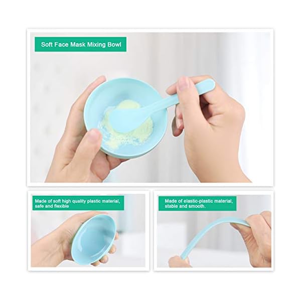 Face-Mask-Mixing-Bowl-Set-Facial-Mask-Mixing-Tool-Kit-with-Plastic-Mask-Bowl-Silicone-Mask-Brushes-Measuring-Cup-Stick-Spatulas-Facial-Sponge-10PCS Face Mask Mixing Bowl Set, Facial Mask Mixing Tool Kit with Plastic Mask Bowl Silicone Mask Brushes Measuring Cup Stick Spatulas Facial Sponge (10PCS)