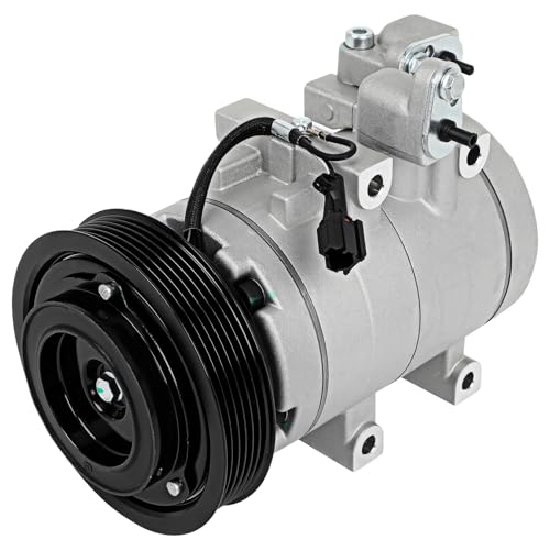 Image of SCITOO AC Compressor fit for Hyundai for Santa Fe 2.7L 2001-2006 | Fast Cooling, Ultra Low Noise (≤72 dB) Air Conditioner Compressor for Summer, With Clutch, 638975 57183 58183 97701263009