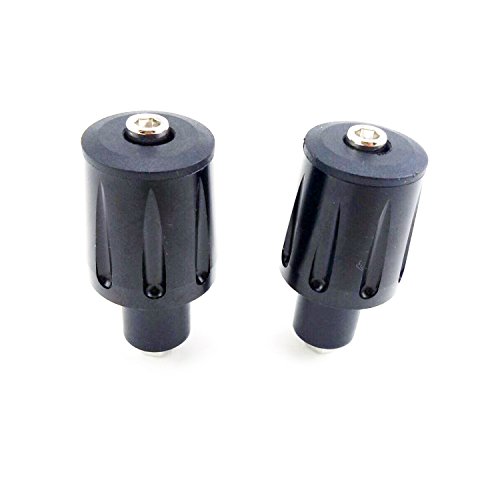 Okstno Bar End Caps Plug - Newset Style Heavy Duty 7/8 Inch Bar Ends Universal Fits For Suzuki Yamaha Kawasaki (Black) #TOP1