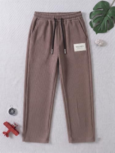Image of Lymio Junior's Pants for Boys | Relaxed Fit Casual Baggy Corduroy Trousers | Boys Wide Leg Streetwear (SSK-08-10)