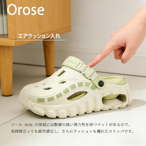 Oroseメンズサンダル 通気性素材 穴あき設計