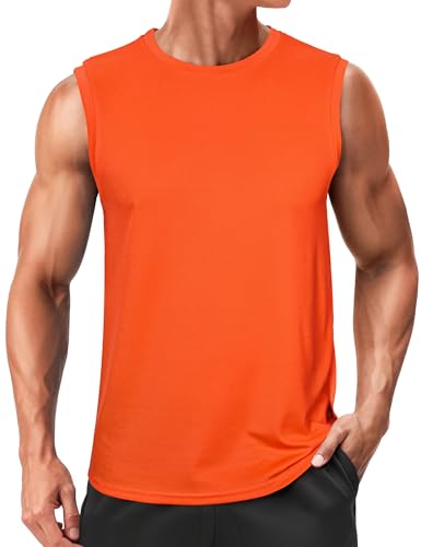 Wayleb Camiseta de Tirantes Hombre Deportiva Camiseta Sin Mangas Fitness Transpirable Secado Rápido Elástica para Gimnasio Running y Uso Diario