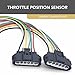 SLIMI 2PCS Throttle Body Pigtail, 6-Way Throttle Position Sensor Repair Connector, 6 Pin TPS Pigtail Harness Adapter, Replace #9098011858, Fit for Cars, Trucks (Black #3)