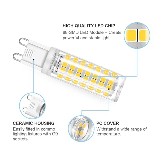 G9 LED Bulb Dimmable 6W 60W Equivalent, 4000K Natural White, 540LM, 6 Pack by Eco.Luma - Used condition - Image 5