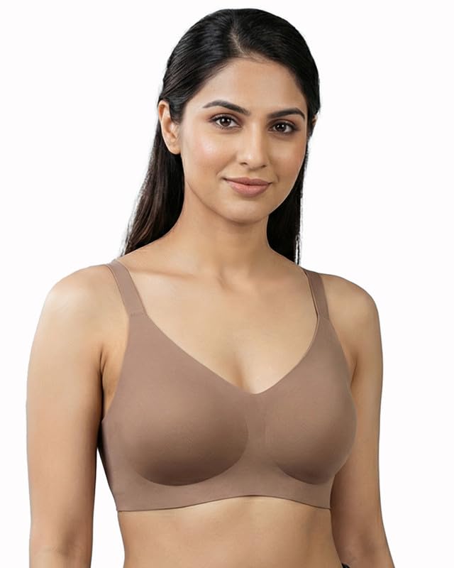 Image of Women's Cotton Padded Full Coverage Bonded Bra | Seamless T-Shirt Bra | Wire-Free | Breathable Cotton Fabric | Elastic-Free Bottom Band & Armholes | No Marks, No Digging | Pack of 1