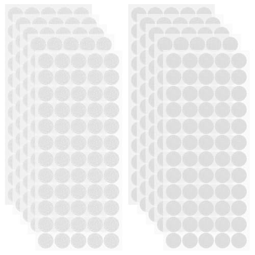 SURFOU 600 Pastilles Scratch Autocollant Double Face 20mm, Crochets et Boucles, Rondes et Fortement Adhésives, pour Tapis, Bricolage, Photos et Organisation...