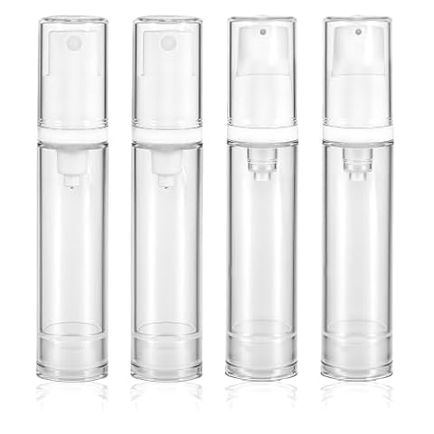 Apausvcm Airless dozownik z pompką, pusty dozownik do kremu, butelki z pompką, do wielokrotnego napełniania, próżniowe pojemniki na kosmetyki, 10 ml, próżniowe butelki podróżne do napełniania, butelka