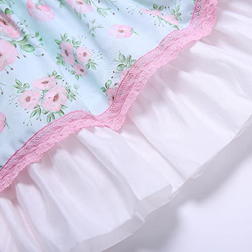 Pettigirl Girls Elegant Spring Sweet Floral Ruffle Lace Casual Clothing Kids Toddler Lovely Stylish Holiday Dresses4