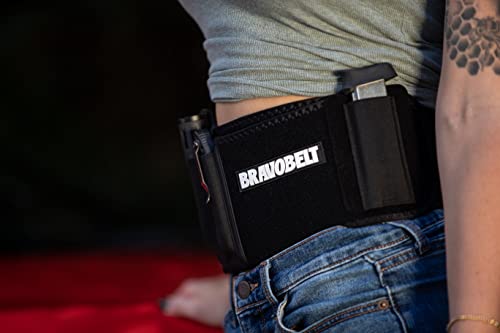Athletic Performance Belly Band Holster for Running and Hiking - By BRAVOBELT | G17-43 S&W M&P 40 Shield | Men & Women