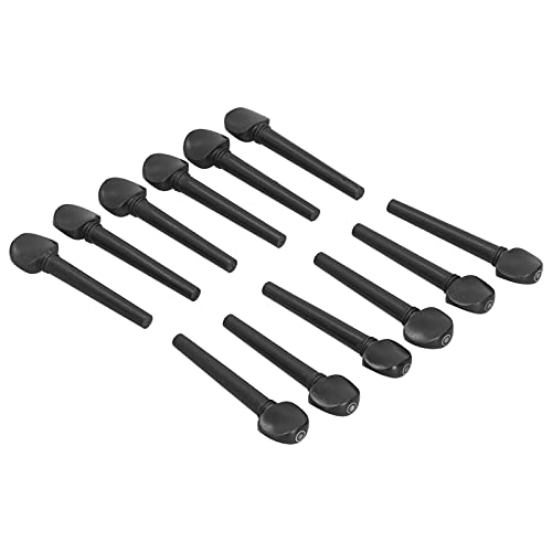 Fayelume 12PCS Oud Instrument, 8.7cm Oud Ebony Pegs, Ouds Replacement Accessories, Tuning Replacement, for Ouds Violin Fiddle