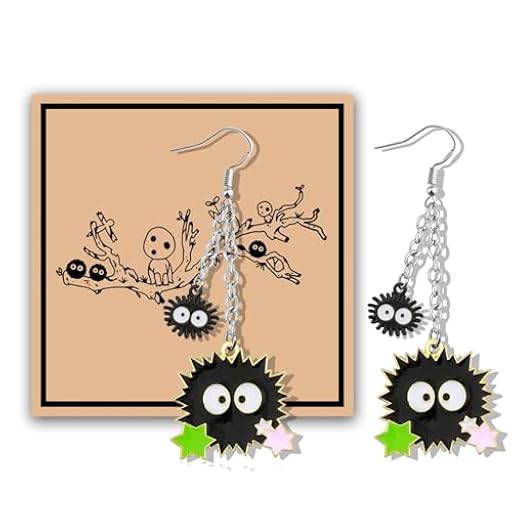 KUIYAI Pendientes colgantes de personajes de dibujos animados, bonitos aretes de anime para fanáticos, amantes del anime (sootearringUK) | Ya disponible en tu tienda friki favorita! En mundofriki.es!