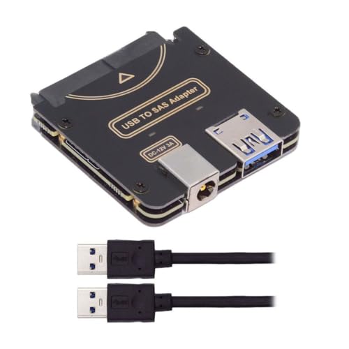 NFHK SFF-8482 SAS 29Pin to USB3.0 5Gbps Hard Disk Drive Raid Adapter with Chipset and Power Port (Need 12V/3A Power Supply)