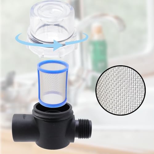 Image of Bitray Water Pump Strainer Filter Set RV Replacement 1 /2 Twist On Pipe Water Pump Strainer