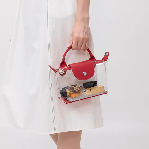 Y&R Direct Clear Bag Purse for Stadium Approved Transparent Crossbody Purse Handbags for Concerts Sports Events (Red) by Y&R Direct - Used condition - Image 3