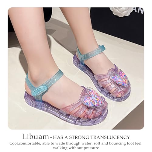 Image of Jelly Sandals for Girls,Closed Toe Princess Costume Summer Dress Shoes Fisherman Gladiator Water Beach Flat Sandals for Toddler /Little Kid /Big Kid