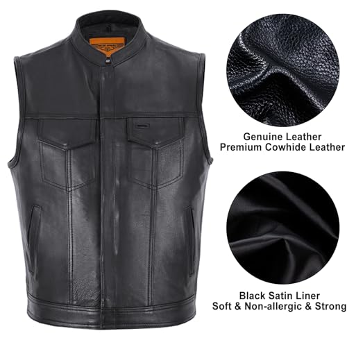 Dream Apparel SOA Leather Biker Vest