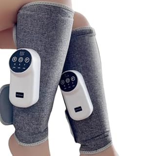 Massaggiatore Polpacci Elettrico a Compressione - Pressoterapia con Calore per Gambe Leggere, Sollievo da Gonfiore, Stanchezza e Relax - Dispositivo Portatile Ricaricabile (1 Unità)