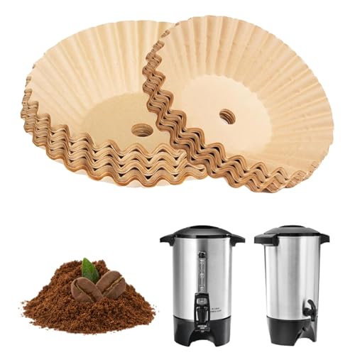 NUOLUTH Unbleached Paper Coffee Filters for Hamilton Beach 45 Cup Coffee Urn,Large,Upgraded Thickened coffee filter paper, no residue, smoother taste.for 30 40 50 Cup Coffee Maker (100)
