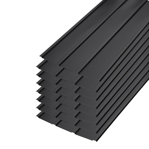 Generic Durable Metal Sheets, Galvanized Corrugated Steel Roof Panels, Wall Panels, DIY Shed, Garage, Carport, Home Projects, 8ct (Dark Gray), PAN4527