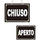 Acuxiaza Offenes Geschlossenes Schild 20x15cm Offenes und geschlossenes Schild Doppel-PVC-Schild Offenes Geschlossenes Schild für Shop Club Café Hotel Restaurant