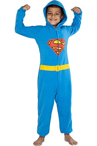 Mark Superman Costumes Seattle - DC Comics Big Boys' Superhero Character Hooded Union Suit Footless Pajamas Costume