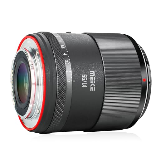 Meike 55mm F1.4 APS-C Auto Focus Prime Lens for Sony E Mount Mirrorless Cameras:A6400 A5000 A5100 A6000 A6100 A6300 A6500 A6600 A6700 ZV-E10,etc