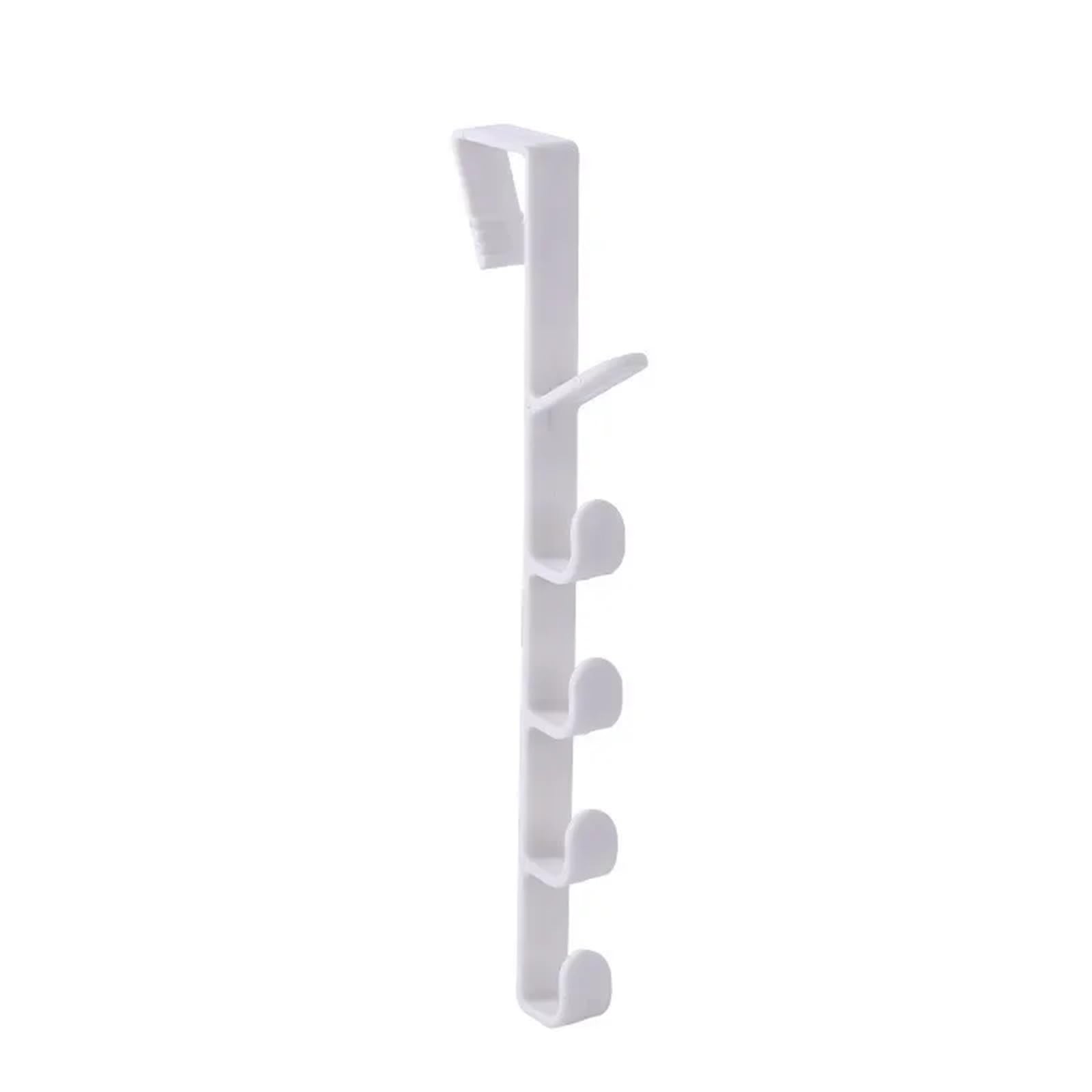YILWPV 12pcs Bedroom Door Hanger Clothes Hanging Rack Over The Plastic Home Storage Organization Hooks(White)