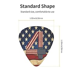 Ensemble de 12 médiators de guitare avec drapeau patriotique du 4 juillet pour guitare acoustique, guitare électrique… - Les Beatles, Paul McCartney, John Lennon, RIngo Starr, George Harrison Ensemble de 12 médiators de guitare avec drapeau patriotique du 4 juillet pour guitare acoustique, guitare électrique… – Image 4