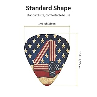 Ensemble de 12 médiators de guitare avec drapeau patriotique du 4 juillet pour guitare acoustique, guitare électrique… - Les Beatles, Paul McCartney, John Lennon, RIngo Starr, George Harrison Ensemble de 12 médiators de guitare avec drapeau patriotique du 4 juillet pour guitare acoustique, guitare électrique… – Image 4
