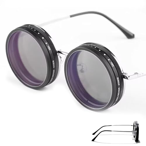 Nexx Eyewear Adjustable Sunglasses, Adjustable Tint Sunglasses with Built-in ND Filter, 1-9 Gears Rounded Polarized Glasses