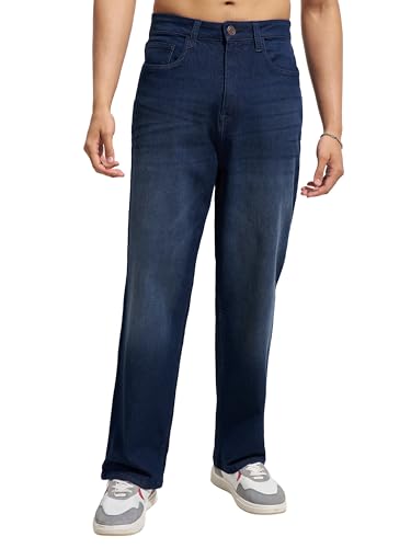 Image of Highlander Men's Straight Relaxed Fit Jeans | Stretchable | Everyday Comfort & Style| Jeans for Man|Premium Cotton Blend