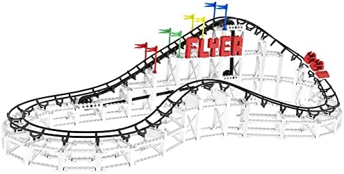 CDX Blocks: Flyer - 539 Pieces, Building Brick Set, Gravity Powered Roller Coaster Model, Promotes STEM Learning