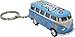 Kinsmart Blue Classic 1962 Love & Peace VW Volkswagen (Hippie) Bus Keychain 1/64 Pastel Color Diecast Car
