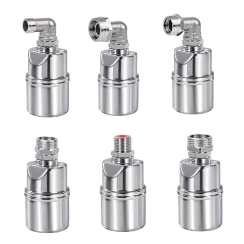 FUBESK Valvola a sfera in acciaio inox 304 per controllo automatico del livello dell'acqua, 1/2 pollici, 3/4 pollici, 1 pollice ingresso superiore/laterale, per fontana da giardino sistema di acqua