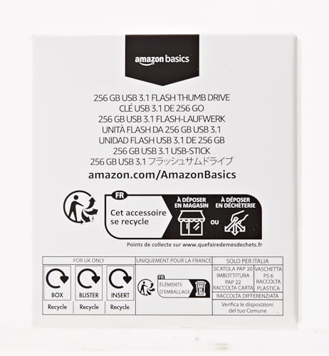 amazon basics 256GB Ultra Fast USB 3.1 Flash Drive 8 41RYtryvLCL