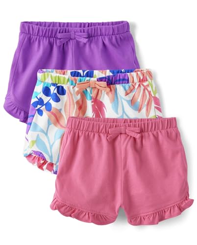Image of The Children's Place Baby Girls' and Newborn Cotton Pull on Everyday Shorts